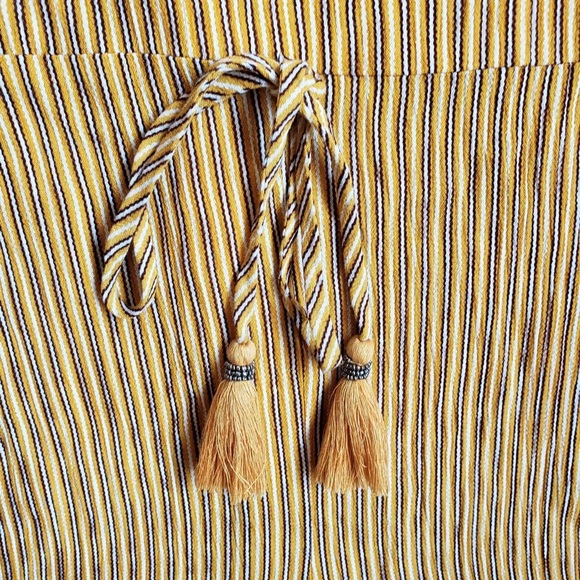 Paris Mustard Yellow Striped Culotte Jumpsuit - Picture 14 of 16